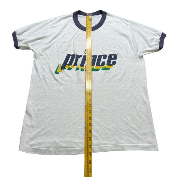 Vintage Prince Ringer T-Shirt Sport-T Steidman USA Made Large 80s Graphic Tee - Picture 6 of 8